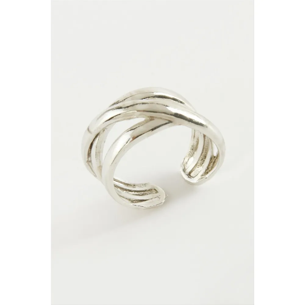 Burgulu Metal Yüzük-Gümüş Rengi