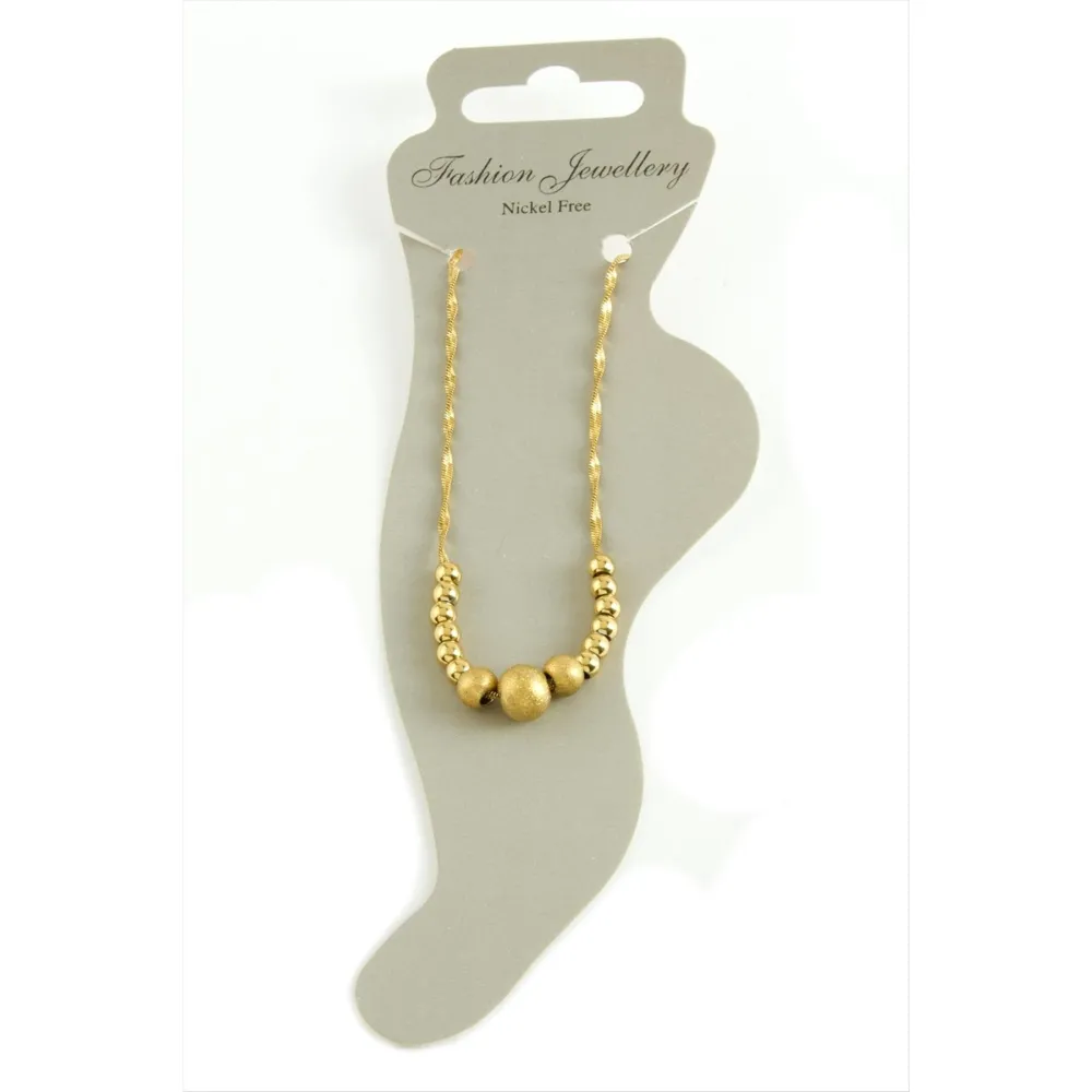 Simli Lüks Çelik Halhal-Sarı