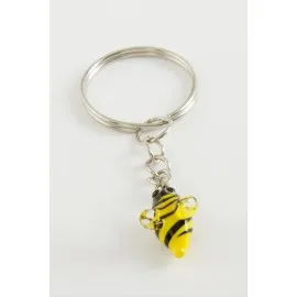 Arı Cam Anahtarlık-Sarı