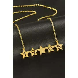 1905 Beş Yıldızlı Taraftar Kolye-Sarı