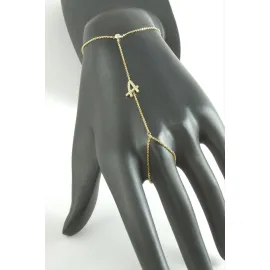 Harf Zirkon Taşlı Lüks Çelik Şahmeran-Model-5