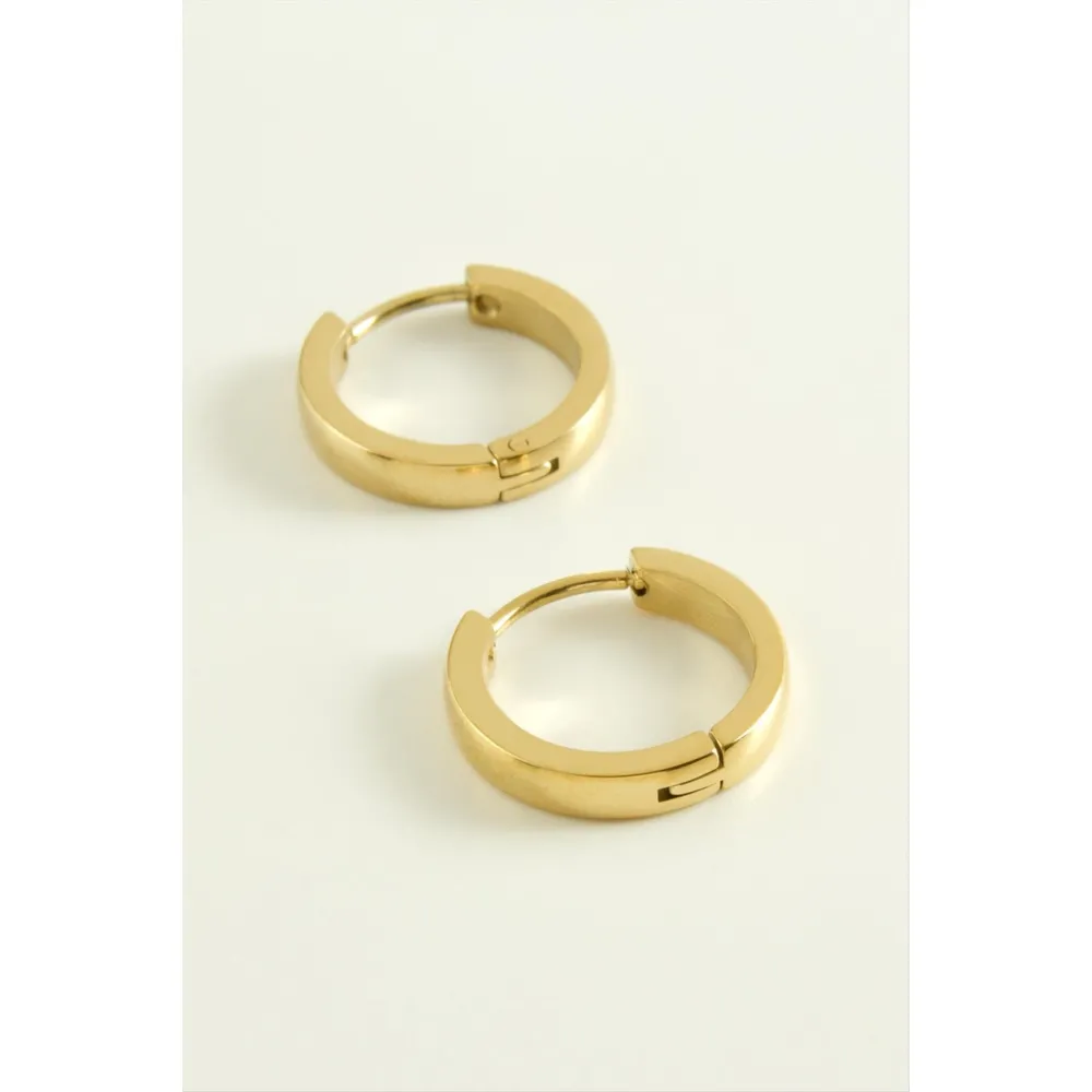 Lüks Çelik Küpe 1,5 cm-Sarı