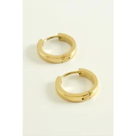 Lüks Çelik Küpe 1,5 cm-Sarı