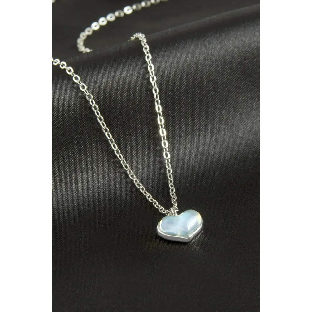 Kalp Cam Kolye-Sarı