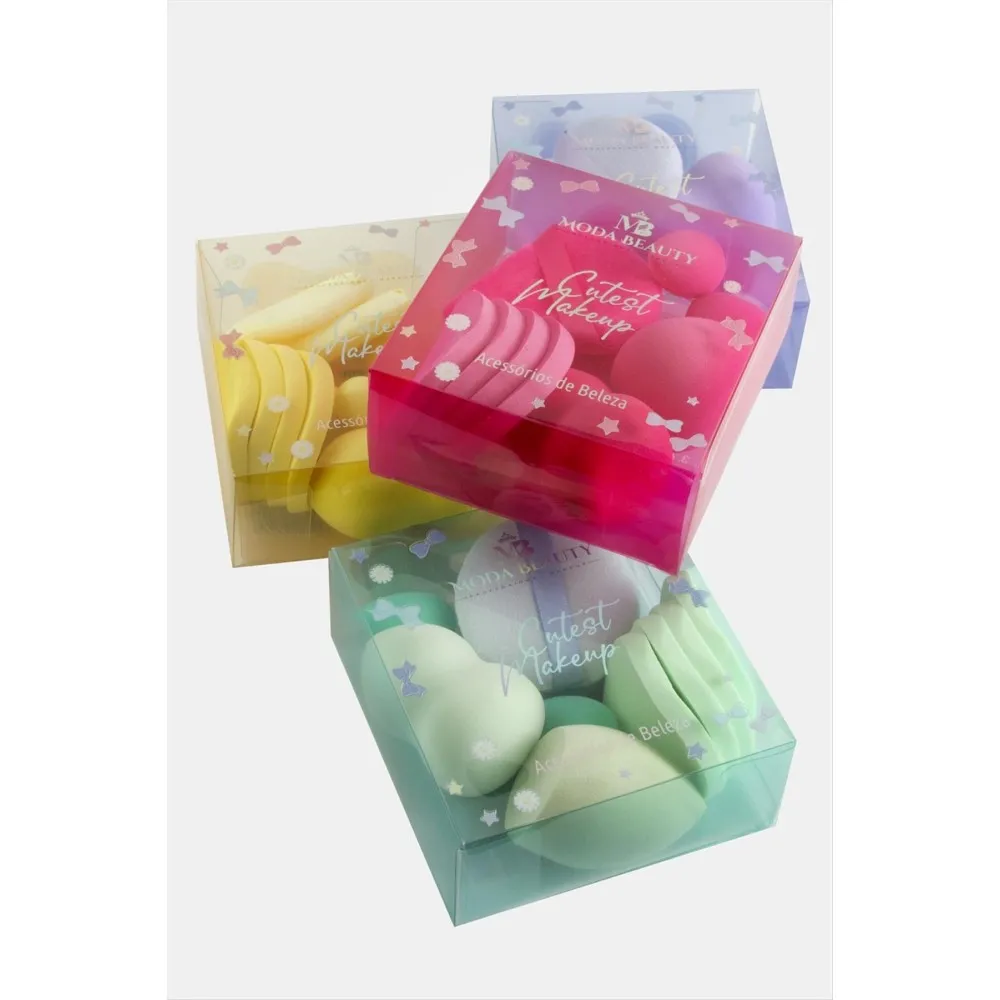 10 Adet Yumurta Makyaj Süngeri-Renkli