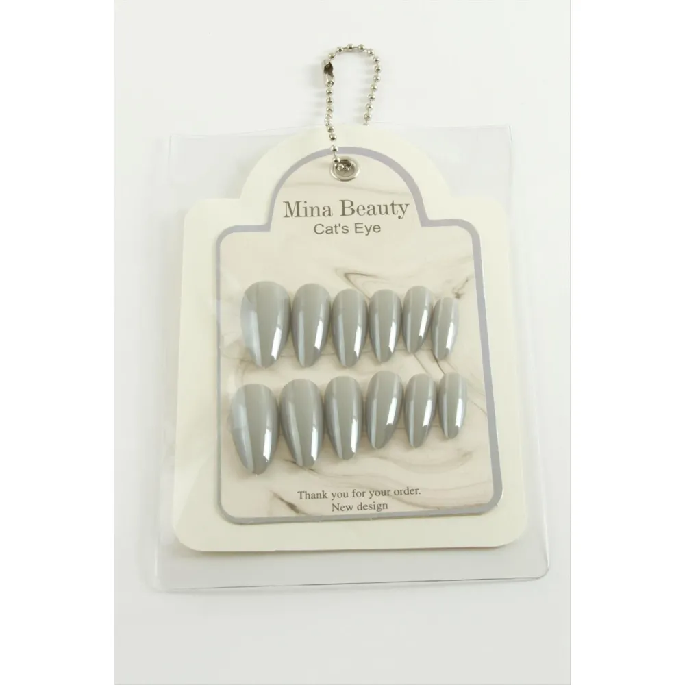 Mina Beauty Kedi Gözü Takma Tırnak-Bordo
