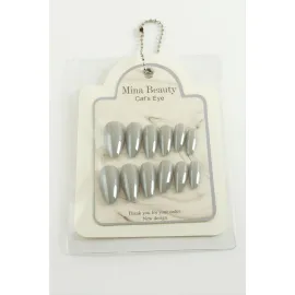 Mina Beauty Kedi Gözü Takma Tırnak-Bordo