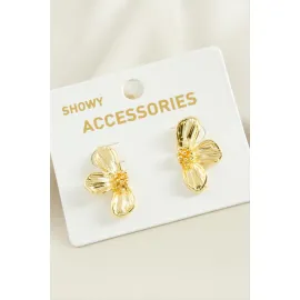 Orkide Trend Metal Küpe-Gümüş Rengi