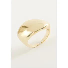 Oval Metal Yüzük-Gümüş Rengi