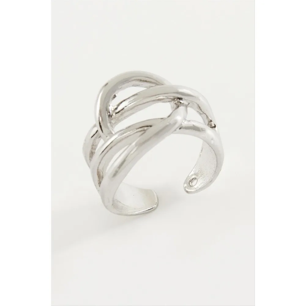 Oval Metal Yüzük-Sarı