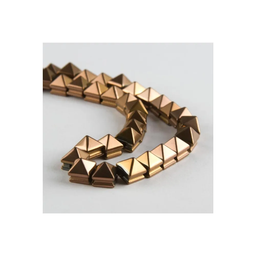 Makromelik Hematit Taşı 8 mm-Gümüş Rengi