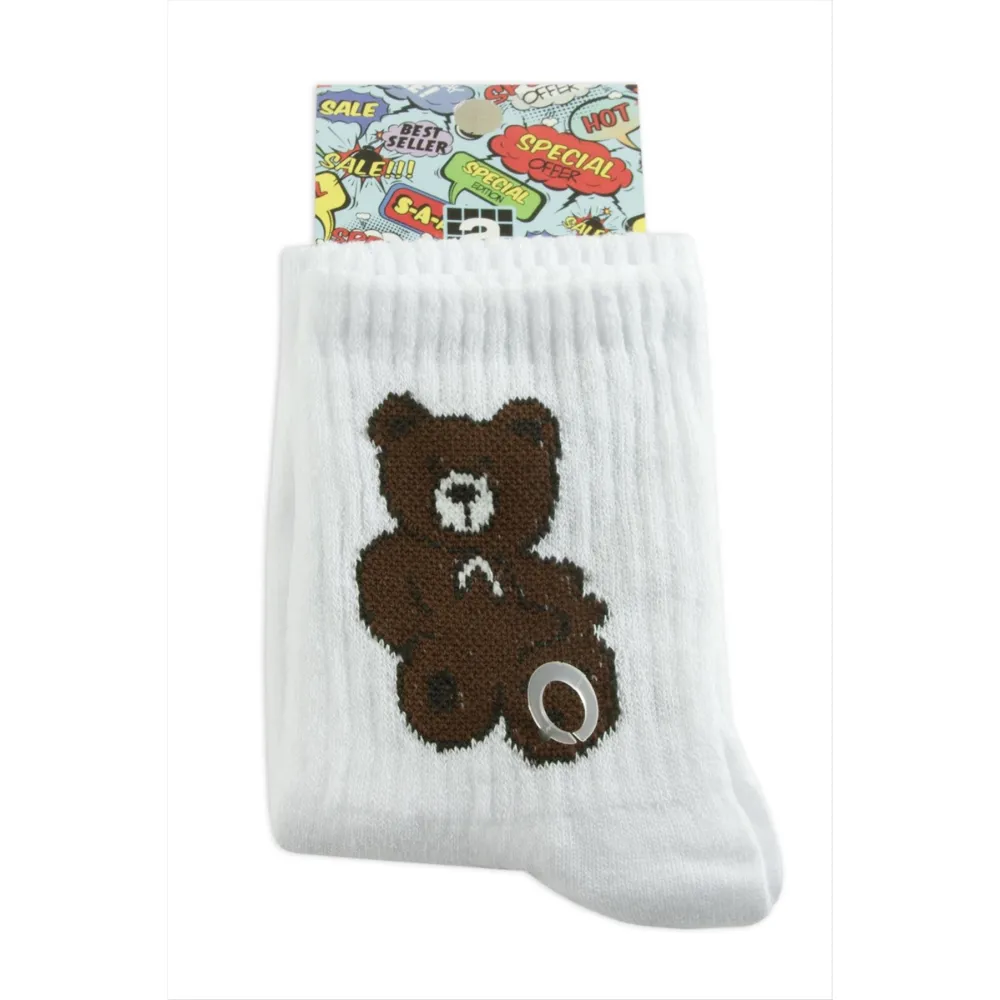 Ayıcık Kolej Çorap 8X28-Beyaz