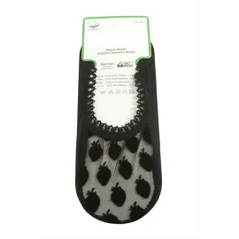 Çilek Dantel Babet Çorap-Siyah