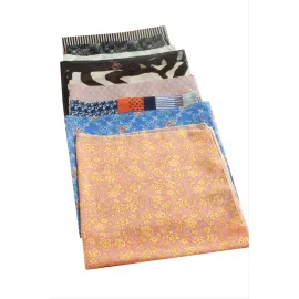 Karışık Desenli Şifon Fular 50 cm-Renkli