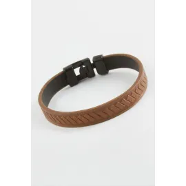 Çubuk Kaliteli Suni Deri Bileklik-Kiremit