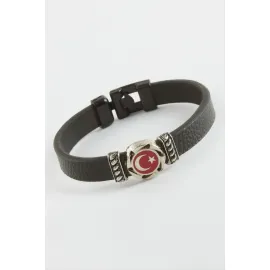 Çapa Kaliteli Suni Deri Bileklik-Lacivert