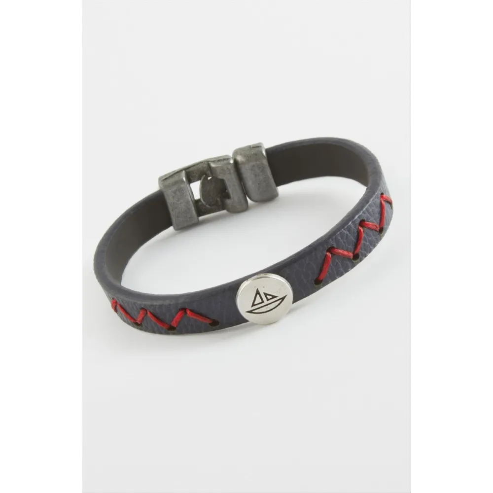 Gemi Kaliteli Suni Deri Bileklik-Lacivert