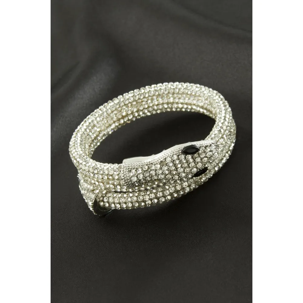 Yılan Savaroski Bileklik-Siyah