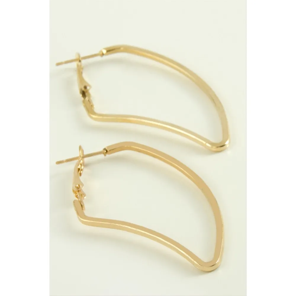 Kulak Halka Küpe 7 cm-Sarı