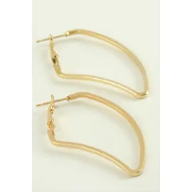 Kulak Halka Küpe 7 cm-Sarı