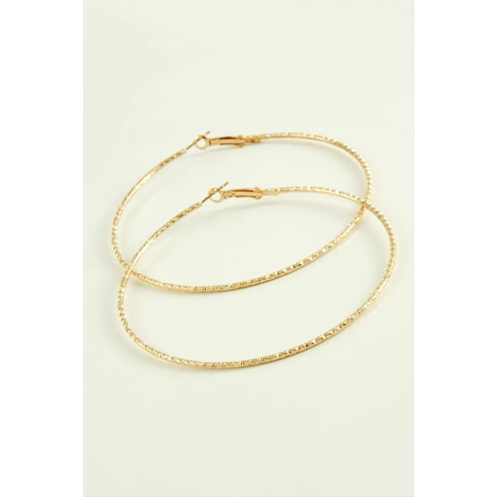 Zikzak Burgulu Metal Halka Küpe 8-9-10 cm-10 cm