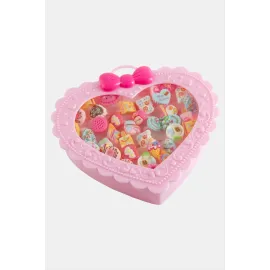 Karışık Plastik Çocuk Yüzük 1 Adet-Pembe