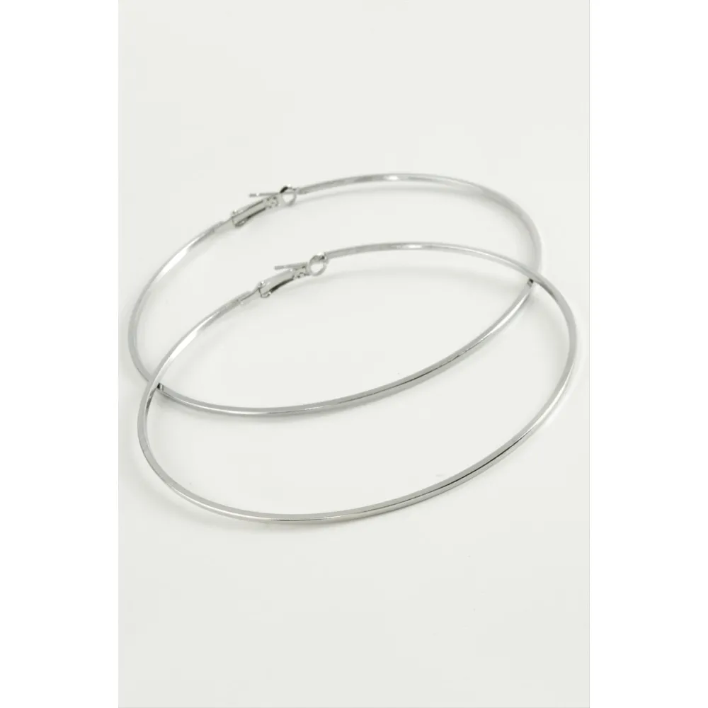 Ezme Metal Halka Küpe 8-9-10 cm-10 cm