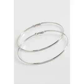 Düz Metal Halka Küpe 8-9-10 cm-8 cm