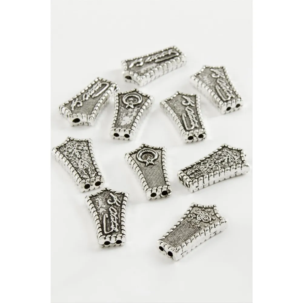 Karışık Desenli Tesbih İmame Aparatı 50 Gram-Gümüş Rengi