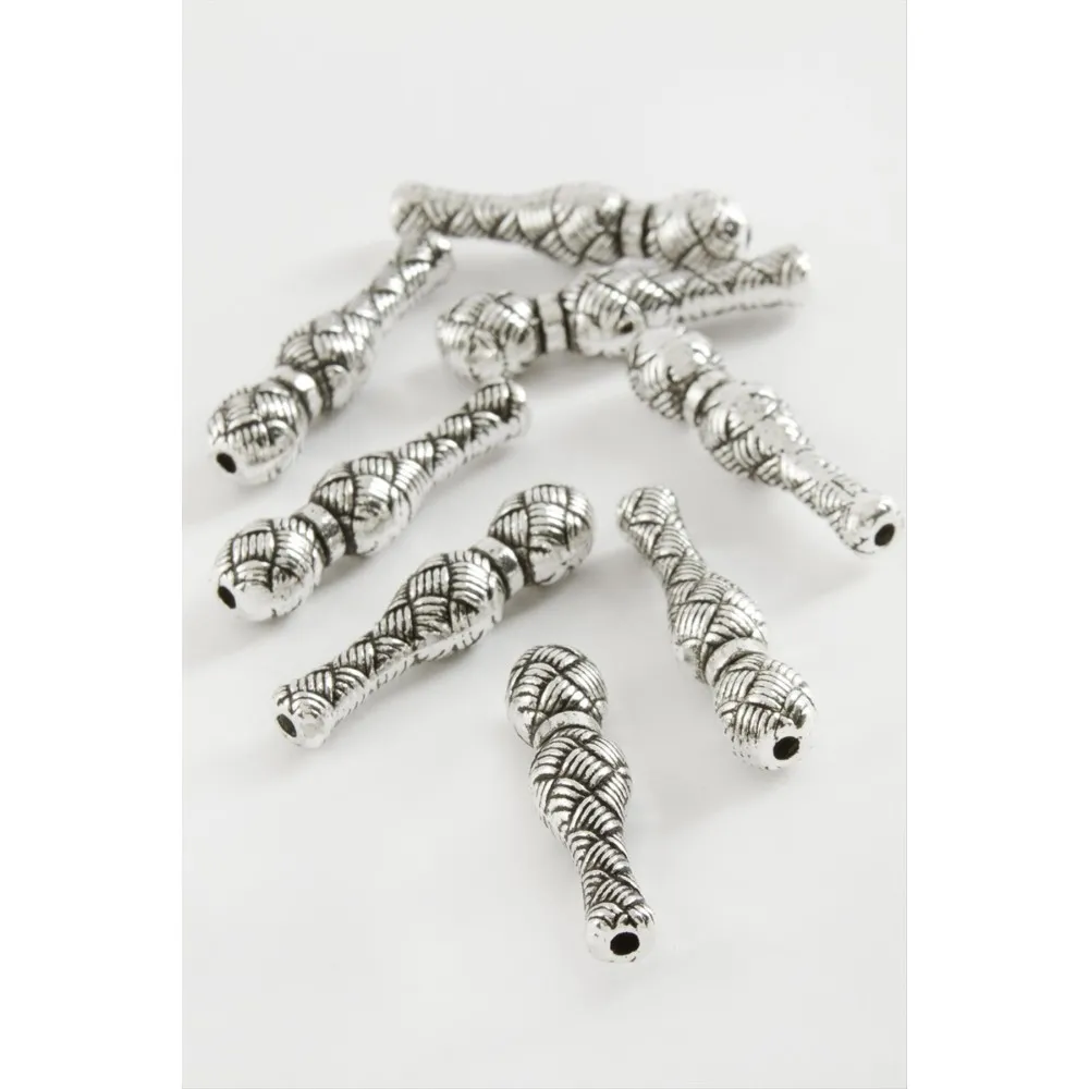 Baklava Desenli Tesbih İmame Aparatı 50 Gram-Gümüş Rengi