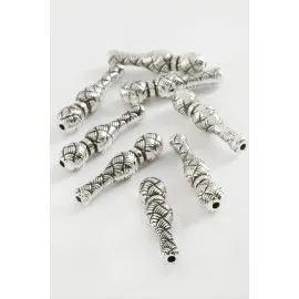 Baklava Desenli Tesbih İmame Aparatı 50 Gram-Gümüş Rengi