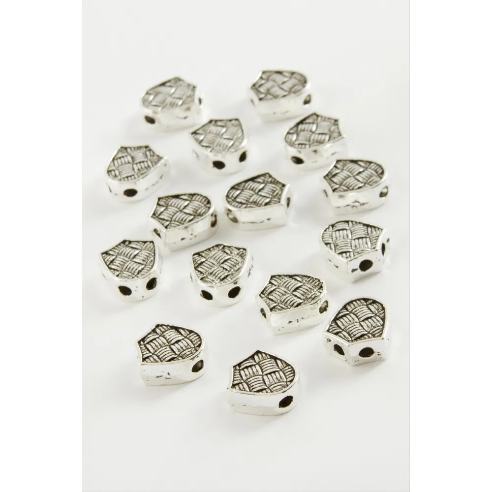 Çizgili Kalın Tesbih Ara Aparatı 50 Gram-Gümüş Rengi