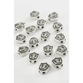 Çift Başlı Kartal Tesbih Ara Aparatı 50 Gram-Gümüş Rengi