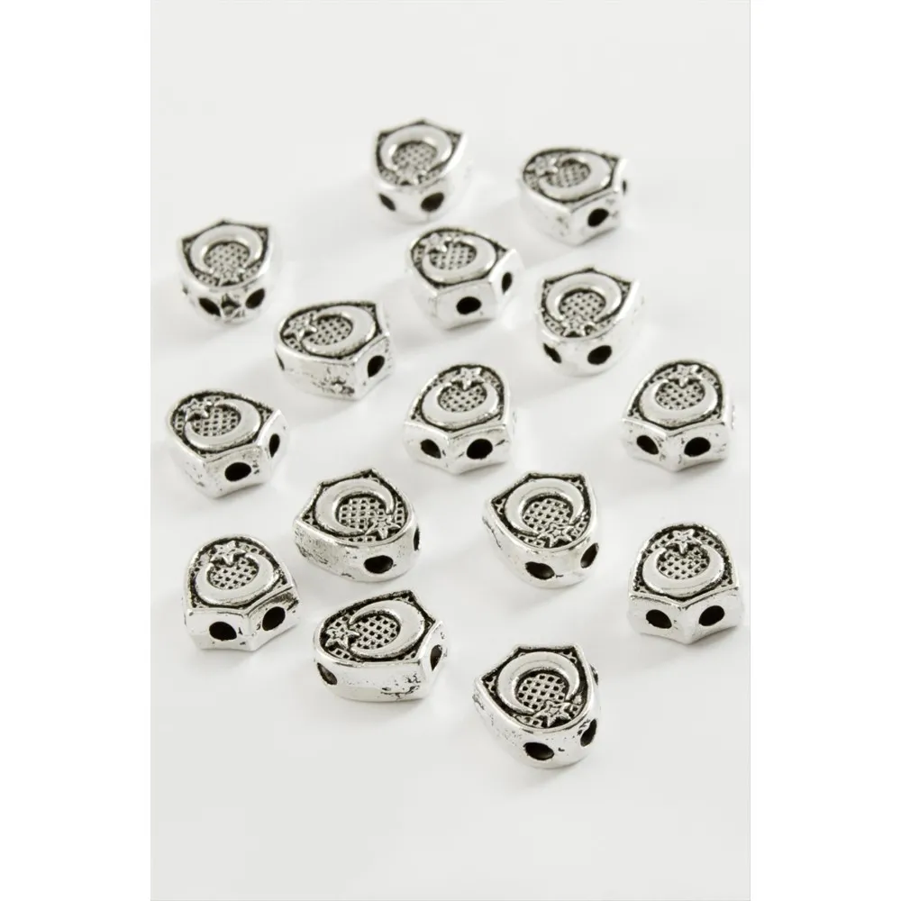 Ay Yıldız Tesbih Ara Aparatı 50 Gram-Gümüş Rengi