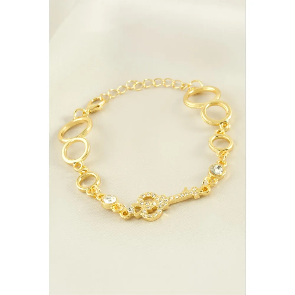 Anahtar Taşlı Bileklik-Sarı