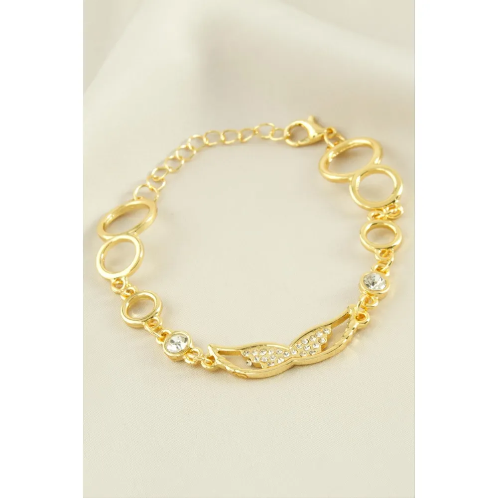 Kanat Taşlı Bileklik-Sarı