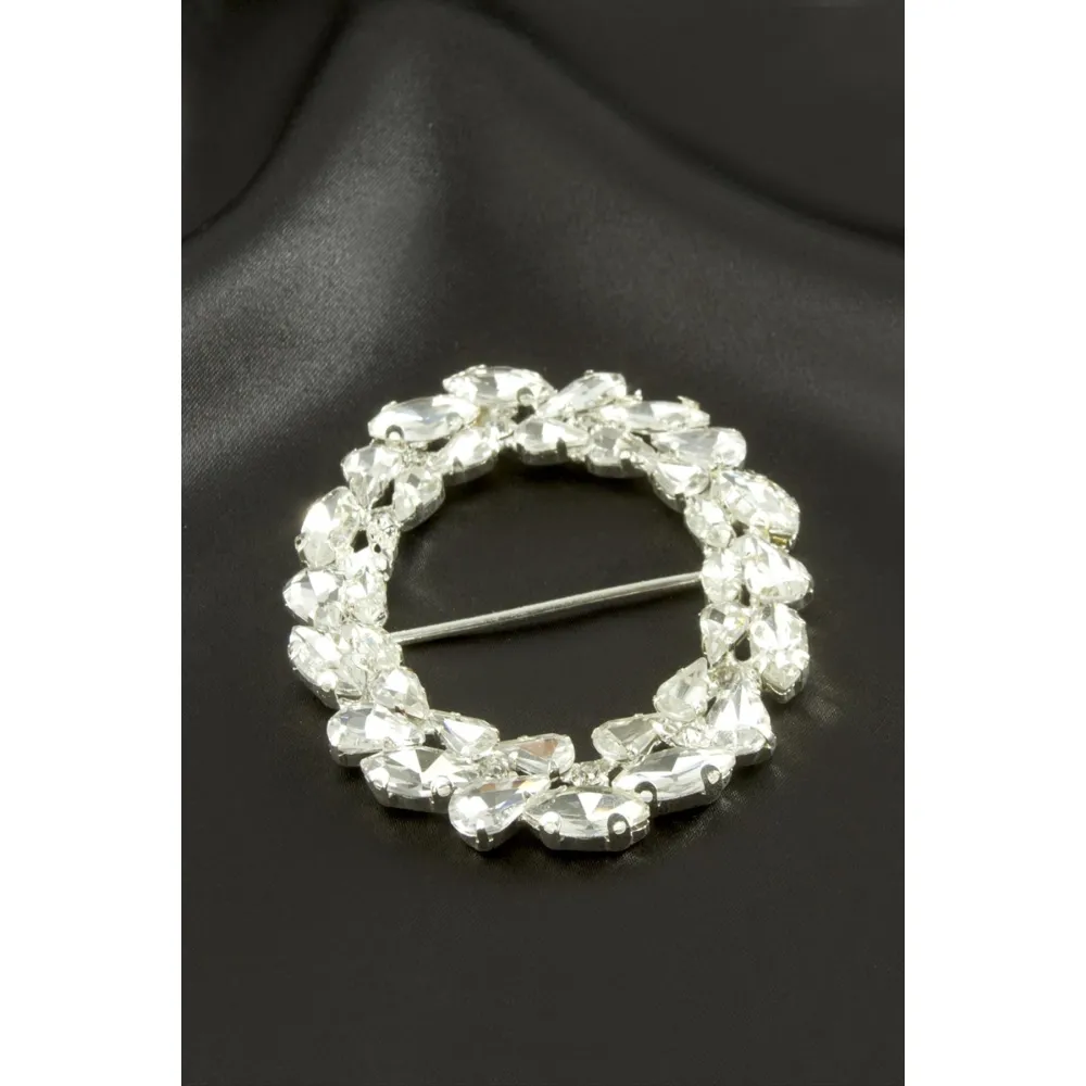 Oval Taşlı Kemer Tokası 1 Adet-Gümüş Rengi