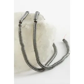 Hematit Disk Taşı Küçük 4 mm-Antrasit