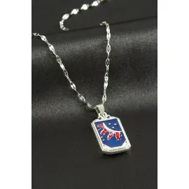 Lüks Çelik Tarot Kolye-Gümüş Rengi