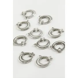 Ay Yıldız Tesbih  Aparatı 50 Gram-Gümüş Rengi