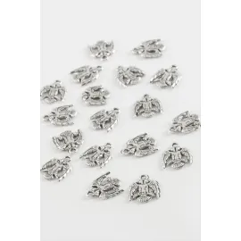 Çifft Başlı Kartal Tesbih Aparatı 50 Gram-Gümüş Rengi