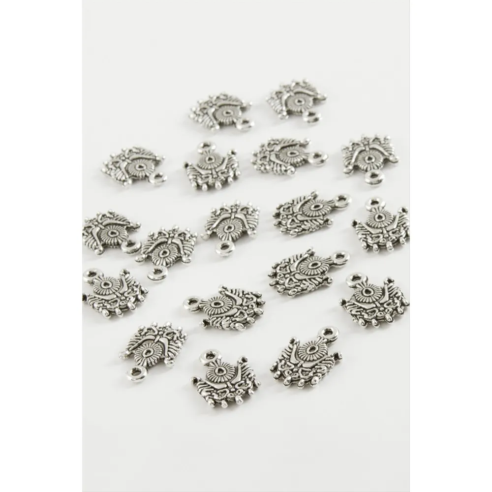 Osmanlı Bayrağı Tesbih Aparatı 50 Gram-Gümüş Rengi