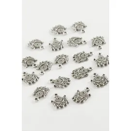 Osmanlı Bayrağı Tesbih Aparatı 50 Gram-Gümüş Rengi