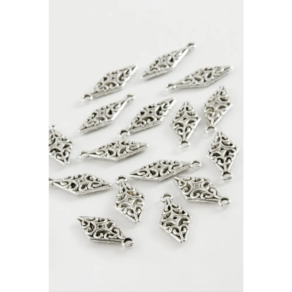 Köşeli Tesbih Püskül Aparatı 50 Gram-Gümüş Rengi