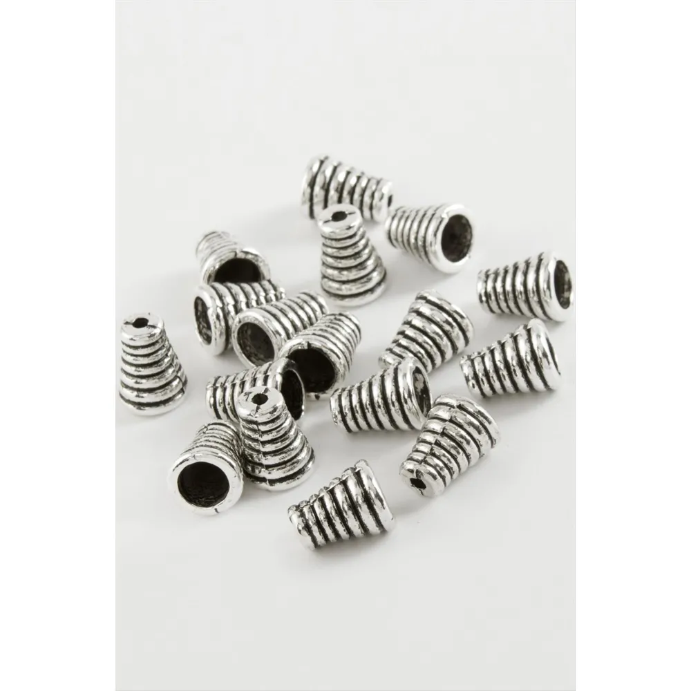 1 cm Çizgili Tesbih Ara Aparatı 50 Gram-Gümüş Rengi