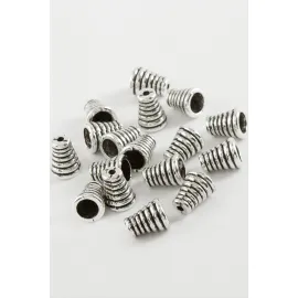 1 cm Çizgili Tesbih Ara Aparatı 50 Gram-Gümüş Rengi