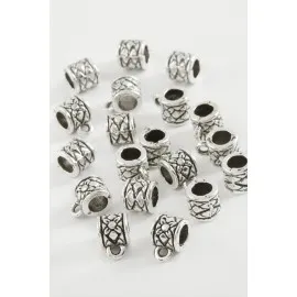 Çiçek Desenli Tesbih Aparatı 50 Gram-Gümüş Rengi