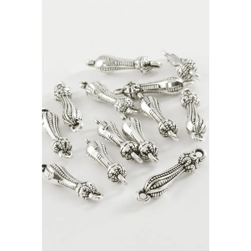 Noktalı Tesbih Püskül Ara Aparatı 50 Gram-Gümüş Rengi