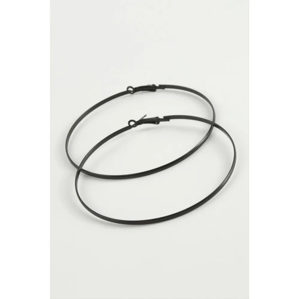 Düz Metal Halka Küpe 8-9-10 cm-9 cm