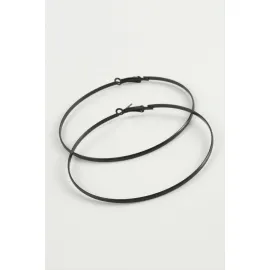 Düz Metal Halka Küpe 8-9-10 cm-9 cm